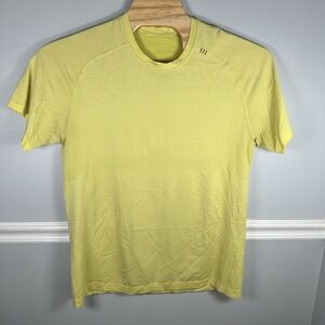 Lululemon Metal Vent Tech T Shirt Men Size XL‎ Neon Yellow Gym Workout